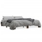 vidaXL Estructura cama madera ingeniería metal roble ahumado 200x200cm vidaXL Estructura cama madera ingeniería metal roble ahumado 200x200cm
