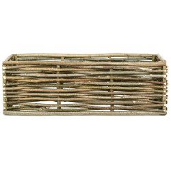 vidaXL Arriate elevado de madera de avellano 120x40x40 cm