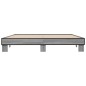 vidaXL Estructura cama madera ingeniería metal gris Sonoma 180x200 cm