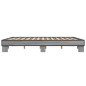 vidaXL Estructura cama madera ingeniería metal gris Sonoma 180x200 cm