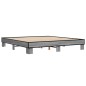 vidaXL Estructura cama madera ingeniería metal gris Sonoma 180x200 cm