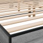vidaXL Estructura cama madera ingeniería metal gris Sonoma 180x200 cm