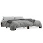 vidaXL Estructura cama madera ingeniería metal marrón roble 160x200 cm