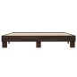 vidaXL Estructura cama madera ingeniería metal marrón roble 160x200 cm