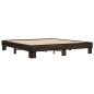 vidaXL Estructura cama madera ingeniería metal marrón roble 160x200 cm