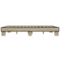 vidaXL Estructura cama madera ingeniería metal roble Sonoma 150x200 cm vidaXL Estructura cama madera ingeniería metal roble Sonoma 150x200 cm