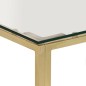 vidaXL Mesa de centro dorada acero inoxidable y vidrio templado vidaXL Mesa de centro dorada acero inoxidable y vidrio templado