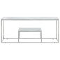 vidaXL Mesa de centro plateada acero inoxidable y vidrio templado vidaXL Mesa de centro plateada acero inoxidable y vidrio templado