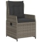 vidaXL Set comedor jardín 7 pzas y cojines ratán sintético gris vidaXL Set comedor jardín 7 pzas y cojines ratán sintético gris
