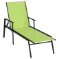 vidaXL Tumbona de acero y tela textilene verde vidaXL Tumbona de acero y tela textilene verde