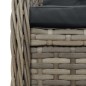 vidaXL Set comedor jardín 7 pzas y cojines ratán sintético gris vidaXL Set comedor jardín 7 pzas y cojines ratán sintético gris