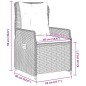 vidaXL Set comedor jardín 7 pzas y cojines ratán sintético gris vidaXL Set comedor jardín 7 pzas y cojines ratán sintético gris