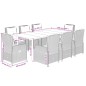 vidaXL Set comedor jardín 9 pzas y cojines ratán sintético gris vidaXL Set comedor jardín 9 pzas y cojines ratán sintético gris