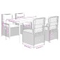 vidaXL Set de muebles jardín 5 pzas con cojines ratán sintético negro vidaXL Set de muebles jardín 5 pzas con cojines ratán sintético negro