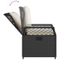 vidaXL Set de comedor de jardín 7 pzas y cojines ratán sintético negro vidaXL Set de comedor de jardín 7 pzas y cojines ratán sintético negro