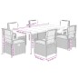 vidaXL Set de comedor de jardín 7 pzas y cojines ratán sintético negro vidaXL Set de comedor de jardín 7 pzas y cojines ratán sintético negro