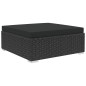 vidaXL Set de muebles de jardín 5 pzas y cojines ratán sintético negro
