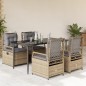 vidaXL Set comedor de jardín 5 pzas con cojines ratán sintético beige vidaXL Set comedor de jardín 5 pzas con cojines ratán sintético beige