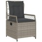 vidaXL Set comedor de jardín 5 pzas cojines ratán sintético gris claro
