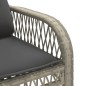 vidaXL Set de sofás de jardín 4 pzas y cojines ratán sintético gris