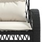 vidaXL Juego de sofás jardín 4 pzas con cojines ratán sintético negro vidaXL Juego de sofás jardín 4 pzas con cojines ratán sintético negro