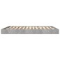 vidaXL Estructura de cama madera de ingeniería gris hormigón 200x200cm