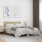 vidaXL Estructura cama madera ingeniería metal roble Sonoma 135x190 cm vidaXL Estructura cama madera ingeniería metal roble Sonoma 135x190 cm