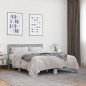 vidaXL Estructura cama madera ingeniería metal gris Sonoma 135x190 cm vidaXL Estructura cama madera ingeniería metal gris Sonoma 135x190 cm