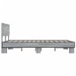vidaXL Estructura cama madera ingeniería metal gris Sonoma 135x190 cm vidaXL Estructura cama madera ingeniería metal gris Sonoma 135x190 cm