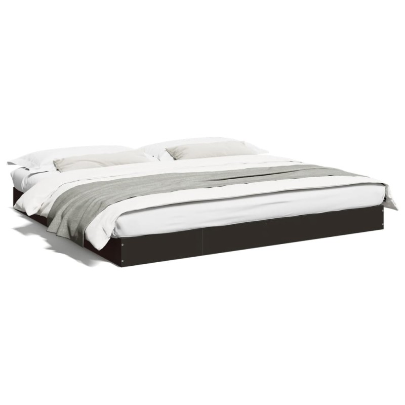 vidaXL Estructura de cama madera de ingeniería negra 200x200 cm vidaXL Estructura de cama madera de ingeniería negra 200x200 cm