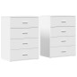 vidaXL Aparadores 2 uds madera de ingeniería blanco 60x39x80 cm vidaXL Aparadores 2 uds madera de ingeniería blanco 60x39x80 cm