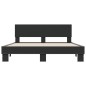 vidaXL Estructura de cama madera de ingeniería y metal negro 160x200cm vidaXL Estructura de cama madera de ingeniería y metal negro 160x200cm