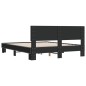 vidaXL Estructura de cama madera de ingeniería y metal negro 160x200cm vidaXL Estructura de cama madera de ingeniería y metal negro 160x200cm