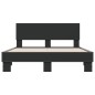 vidaXL Estructura de cama madera de ingeniería y metal negro 140x190cm vidaXL Estructura de cama madera de ingeniería y metal negro 140x190cm