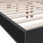 vidaXL Estructura de cama madera de ingeniería y metal negro 140x190cm vidaXL Estructura de cama madera de ingeniería y metal negro 140x190cm
