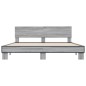 vidaXL Estructura cama madera ingeniería metal gris Sonoma 180x200 cm vidaXL Estructura cama madera ingeniería metal gris Sonoma 180x200 cm