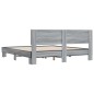 vidaXL Estructura cama madera ingeniería metal gris Sonoma 180x200 cm vidaXL Estructura cama madera ingeniería metal gris Sonoma 180x200 cm