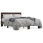 vidaXL Estructura cama madera ingeniería metal marrón roble 140x200 cm vidaXL Estructura cama madera ingeniería metal marrón roble 140x200 cm