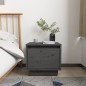vidaXL Mesita de noche madera maciza de pino gris 35x34x32 cm vidaXL Mesita de noche madera maciza de pino gris 35x34x32 cm