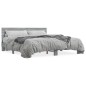 vidaXL Estructura cama madera ingeniería metal gris Sonoma 200x200 cm vidaXL Estructura cama madera ingeniería metal gris Sonoma 200x200 cm