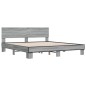 vidaXL Estructura cama madera ingeniería metal gris Sonoma 200x200 cm vidaXL Estructura cama madera ingeniería metal gris Sonoma 200x200 cm