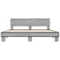 vidaXL Estructura cama madera ingeniería metal gris Sonoma 200x200 cm vidaXL Estructura cama madera ingeniería metal gris Sonoma 200x200 cm