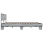 vidaXL Estructura cama madera ingeniería metal gris Sonoma 200x200 cm vidaXL Estructura cama madera ingeniería metal gris Sonoma 200x200 cm