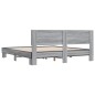 vidaXL Estructura cama madera ingeniería metal gris Sonoma 200x200 cm vidaXL Estructura cama madera ingeniería metal gris Sonoma 200x200 cm