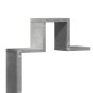 vidaXL Estantería pared madera ingeniería gris hormigón 104,5x10x43 cm vidaXL Estantería pared madera ingeniería gris hormigón 104,5x10x43 cm