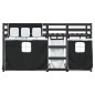 vidaXL Litera con cortinas madera maciza pino blanco y negro 90x200 cm vidaXL Litera con cortinas madera maciza pino blanco y negro 90x200 cm