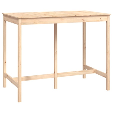 vidaXL Mesa alta de bar de madera maciza de pino 140x80x110 cm