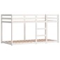 vidaXL Litera con cortinas madera maciza de pino rosa 80x200 cm