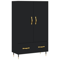 vidaXL Aparador alto madera de ingeniería negro 69,5x31x115 cm