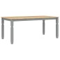 vidaXL Mesa de comedor Corona madera maciza de pino gris 180x90x75 cm vidaXL Mesa de comedor Corona madera maciza de pino gris 180x90x75 cm
